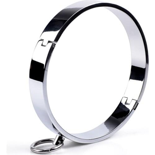 Metal Alloy Neck Collar Adult Games Fetish Slave Restraints BDSM Bondage Collars Couples Sex Toys For Men Torture Sex Tools