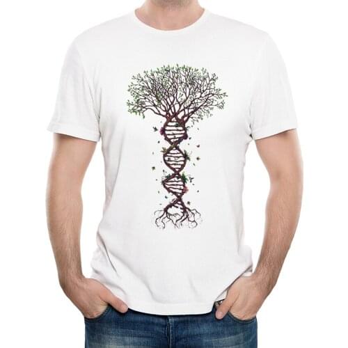 Fashion Creative The Fabric of Life Tree Printed T Shirt Summer Mens Nature Art Design TShirt High Quality Hipster Cool Tee Tops