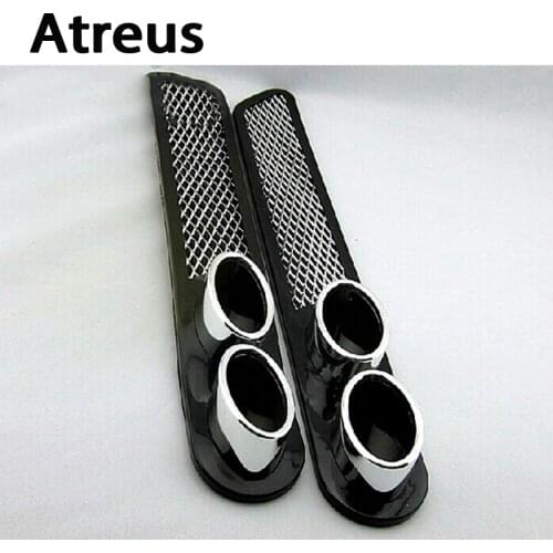 Atreus 2X 3D Automobiles Carbon Exhaust Car Sticker For Ford Focus 3 2 Audi A6 C5 BMW E90 Citroen C4 Nissan Qashqai Accessories