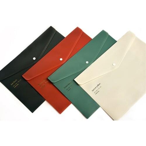 Letter Size Document File Folder Assorted Colors Plastic Filing Envelopes Organizers for School Office Random Color B2EA