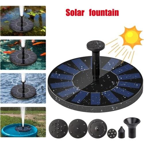 Floating Solar Fountain Water Fountain Pool Pond Decoration Bird Bath Solar Panel Power Fountain Water Pump Outdoor Garden Decor