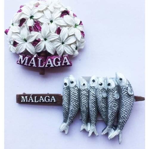 QIQIPP Spanish Malaga local tourism souvenirs tile refrigerator sticker creative collection companion gift