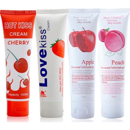 100ml Peach/Strawberry/Apple/Cherry Sex Toy Lubricant Water-based Adult Body Smooth Oil Anal Lube Easy to clean
