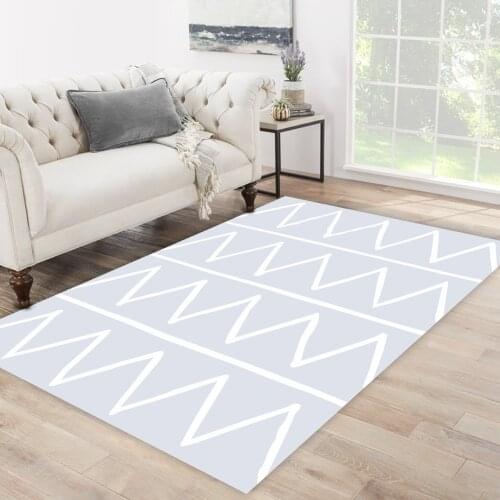 Grey white carpet white triangle ethnic patterned carpet modern carpet living room carpet free shipping soft