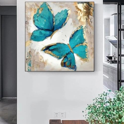 Modern Insect Butterfly Canvas Art Prints Posters Oil Painting on Canvas Wall Pictures for Living Room Home Cuadros Wall Decor