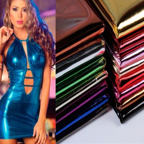 Stretchy Bronzing Fabric Lycra Spandex Wedding Costume DIY Stage Cosplay Doll Dress 150*50cm