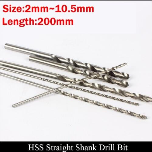 5.6mm 5.7mm 5.8mm 5.9mm 6mm 200mm Length Extra Long Metal Wood AL Plastic High Speed Steel HSS Straight Shank Twist Drill Bit