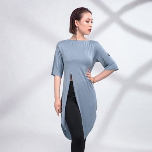 2021 Latin Dance Clothes New Adult Summer Sexy Backless Loose Practice Dress Chacha Rumba Tango Latin Dance Costumes DQS7322