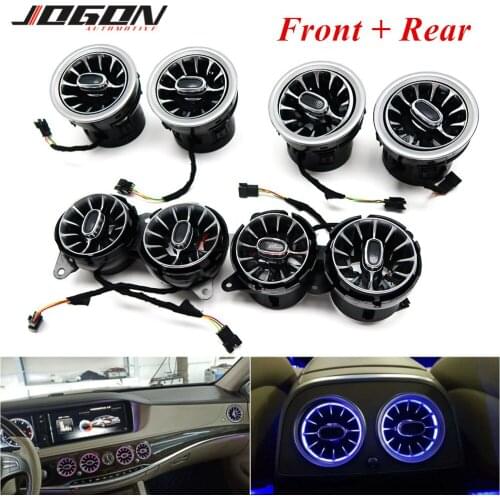 7/64 Color AC Condition Air Vent Outlet Trim Atmosphere Ambient Light For Mercedes Benz S Class W222 2014-2020 S400 S500 S63 S65