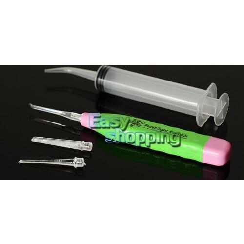 1Pack Tonsil Stone Removal LED Light Adapters Tonsillolith +1Pack Dental Irrigation Syringe