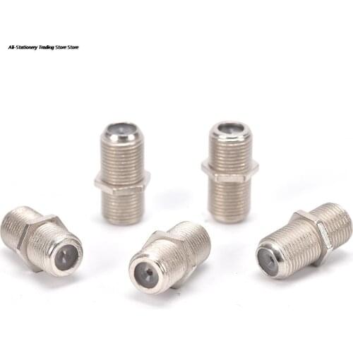 10Pcs Female F/F RG6 Coax Coaxial Cable SMA RF Coax Connector F Type Coupler Adapter Connector Plug For TV Antenna Extension