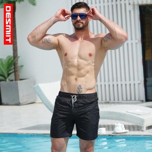 2019 Desmiit Swimwear Men beach Shorts Bermuda Surf Swim Shorts Quick-Dry Man Board shorts Beach Swimwear Sport Short Liner