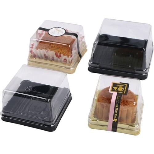 25Sets Clear Transparent Gift Box Moon Cake/ Cupcake Packaging Box Christmas Wedding Party Dragees/Candy Box Container Holder