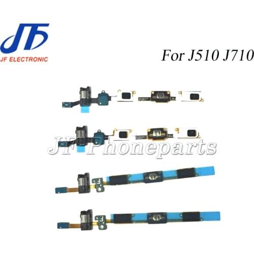 50pcs/lot Home Button Flex + Earphone Jack Flex Cable Ribbon for SamsungJ5 J500 J510 J700 J710 J5 Prime J7 Prime J327 J727