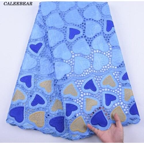 Punch African Sky Blue Lace Fabric Bazin Riche Fabric Basin Brode Lace 2020 High Quality Nigerian Lace Materials For Women S1987