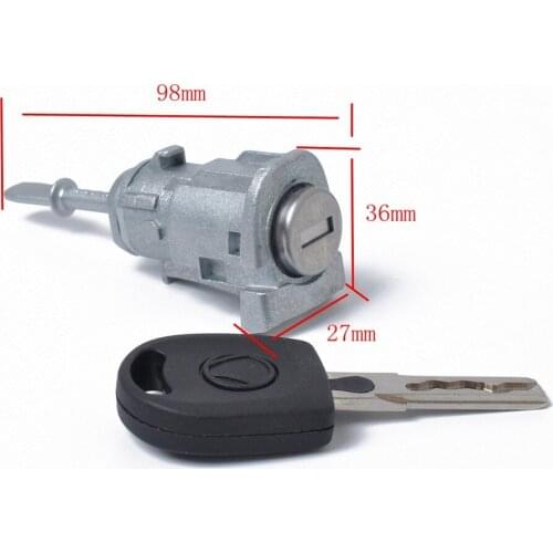 Car Door Lock Core Left +Right Cylinder Vehicle Door Safety Lock Core Cylinder Set 3B0837167 For Volkswagen Key Accessories
