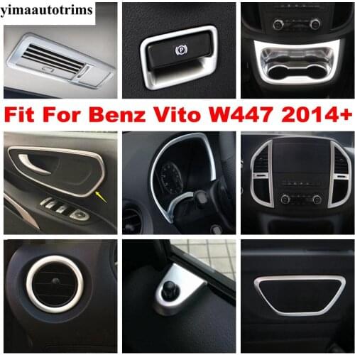 Car Door Latch Lifter Lock Bolt Pin Sequins Cover Trim For Mercedes-Benz Vito W447 2014 - 2019 Interior Kit Decoration Accessory