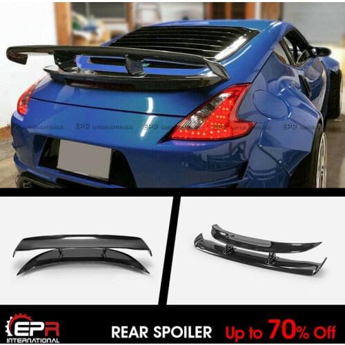 For 2009 onwards Nissan Fairlady 370Z Z34 VRS2 Style Carbon Glossy Rear Spoiler Trunk Wing (1360mm) Exteior kits
