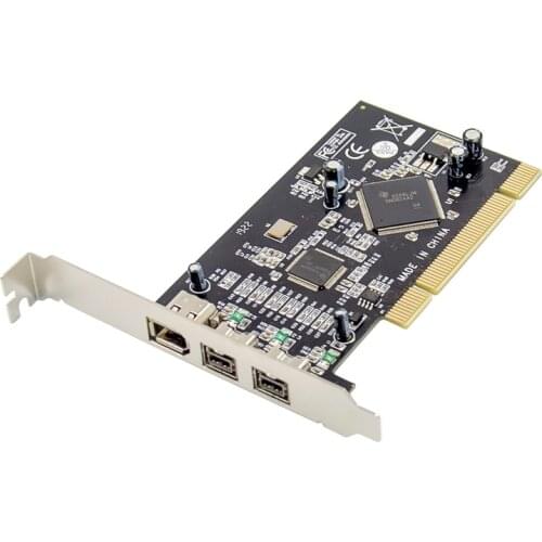 PCI Add on Card 3-Port Combo 2x IEEE 1394B 9 Pin and 1x1394A 6 Pin PCI to 1394 800Mbps Extension Adapter Card