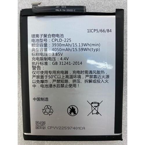 HST New Battery 4050mah CPLD-225 Battery for Coolpad CPLD-225 cell phone batteries +Number tracking