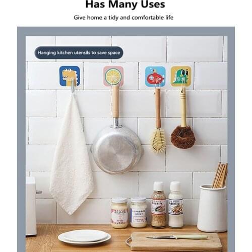 Sticky Hook 20 PCS Hooks Transparent Strong Self Adhesive Door For Kitchen Wall Hangers HooksSuction Heavy Load Rack Cup Sucker