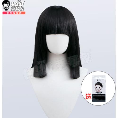 Hot TV Series Girl From Nowhere Nanno Cosplay Wig Black Straight Hair for Carnival Comic Show Jk Accessories