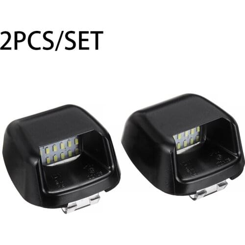 Mayitr 2pcs 18 LED License Plate Lights Lamp Fit for Nissan Navara D40 Frontier 2005-2019 Parts Accessories