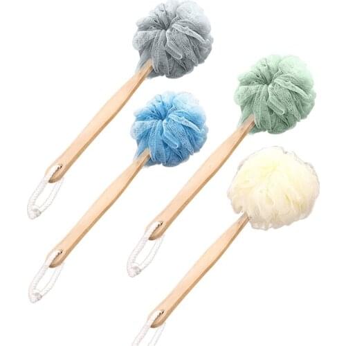 New Long Handle Hanging Soft Mesh Back Body Bath Shower Scrubber Brush Sponge Magic Cleaning Brushes Easy to clean Wash Brush15