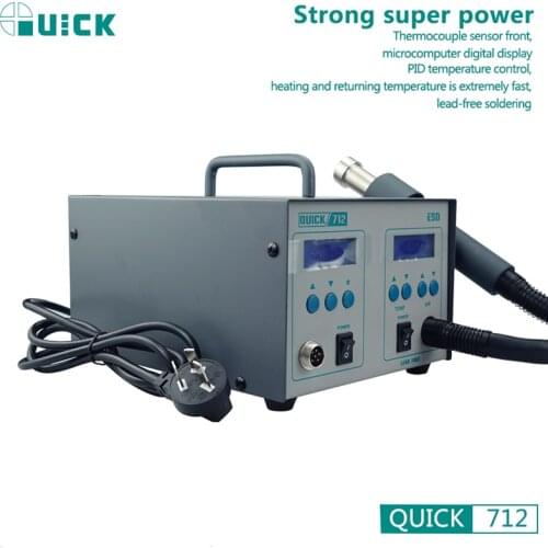 QUICK 712 Hot Air Gun Soldering Station Digital Display Adjustable Soldering Iron PCB Welding Repair Rework Tools