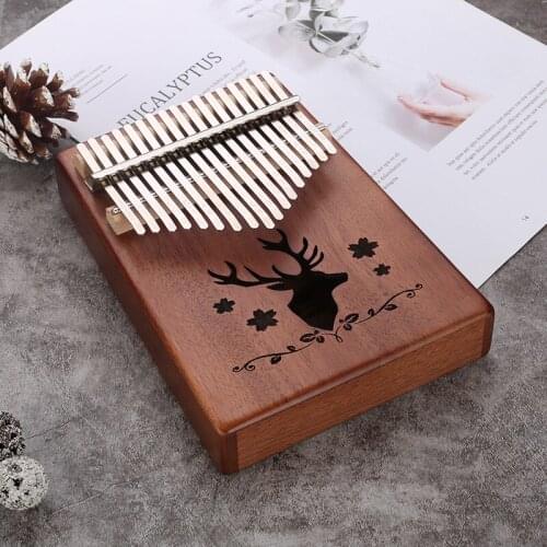 Thumb Piano 17-Key Kalimba For Beginners Finger Piano Deer Type Footprint Type Outdoor Portable Musical Instrument