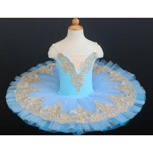 Sky Blue Professional Ballet Tutu For Girls Kids Adults Pancake Tutu Ballerina Dress Women Dance Costume Ballet Dress Girls Wear