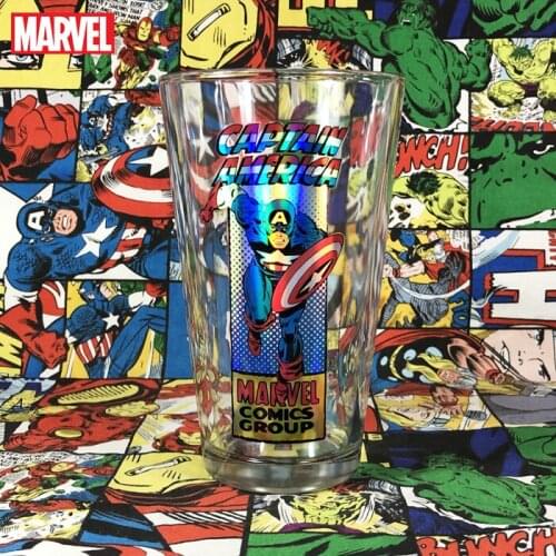 Disney Marvel Avengers Captain America Character Creation Transparent Glass with Milk Glass Beer Glass Stir Cup