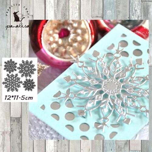 Panalisacraft Christmas Big Snowflakes Metal Cutting Dies And Stamps cut die scrapbook Album Paper Card Craft Embossing