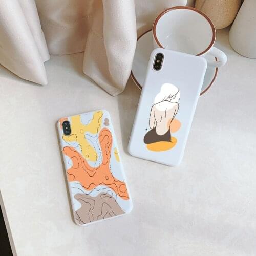 Funny Abstract Women Face Line Sort Phone Case For iPhone SE 2020 6s 7 8 Plus 12 mini 11 Pro Max X XR XS Max Kiss Silicone Cover