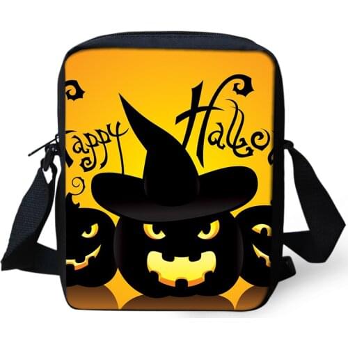 Halloween Pumpkin Crossbody Bag Women Handbag Tote Trick Or Treat Little Devil Shoulder Messenger Bag Girls Candy Bag