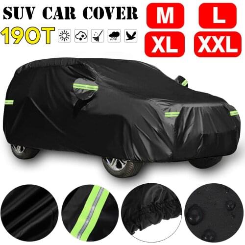 Universal SUV Full Car Cover Snow Cover 190T Waterproof Anti UV Sunshade Auto Dustproof Cover For VW Passat/Benz/Jeep/Peugeot