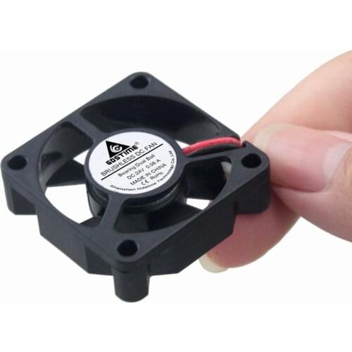 Gdstime 2 pieces 24V 35mm 35x35x10mm Dual Ball Bearing DC cooler fan 3510 2Pin 3.5cm