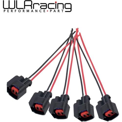 WLR RACING- 5PCS/SET INJECTOR DYNAMICS EV6 Pigtail Clip Connector Fuel Injector Connectors For many cars EV6 Injector Plug