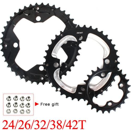 MTB Chainrings for Bike BCD 104/64 MTB Bike Chainring 24/26/32/38/42t Double/Triple 10Speed Chainwheel Bicycle Accessories