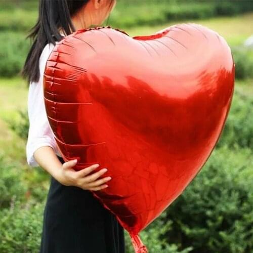 1pc/lot 36inch Red Heart Foil Latex Balloons Baby Shower Birthday Party Wedding Decorations Valentines Day Decor Globos Supplies
