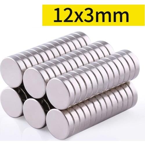10/20/50/100pcs Neodymium Magnets 12mm x 3mm Round Rare Earth Ring Disk Strong Craft Magnets N35