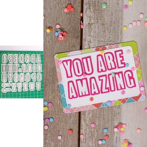 26 Uppercase English Letters 2021 New Metal Cutting Dies Knife Mould Scrapbook Album Greeting Card Decoration DIY Handmade Art