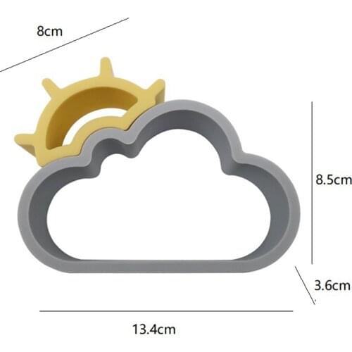 4pcs Silicone Stacking Block Creative Weather Cloud Snow Sun Puzzles Shape Match DIY Fun Toys Playset for Toddler 3 Ages Up