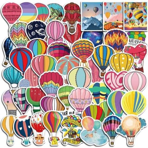 50 new cross-border colorful cartoon balloons and graffiti stickers to decorate suitcases, notebooks and water cups