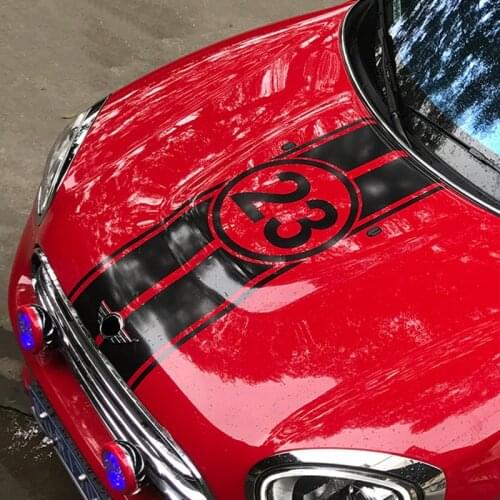 Car Hood Engine Trunk Rear 23 Number Decals Stickers For Mini Cooper One d Clubman F54 F55 F56 F60 R56 R60 R61 Car Accessories