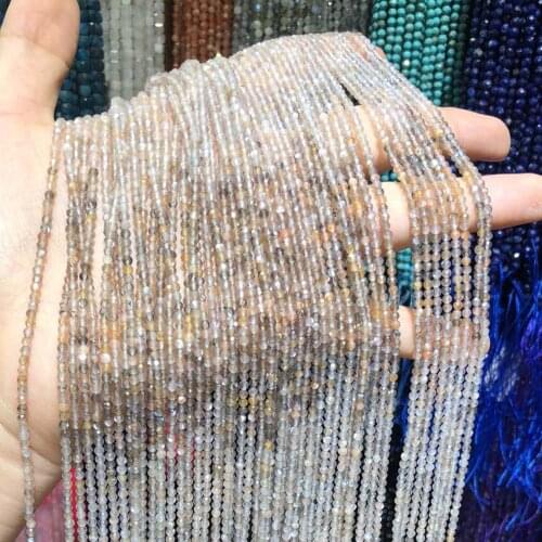 Natural Stone Gradient Colored Moonstone Beads Section Round Loose Beads For Jewelry Making DIY Bracelet Necklace Accessories