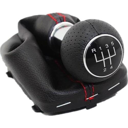 For Audi A3 S3 2000 2001 2002 2003 Car-styling New 5 Speed Car Stick Gear Shift Knob With Leather Boot Red Line