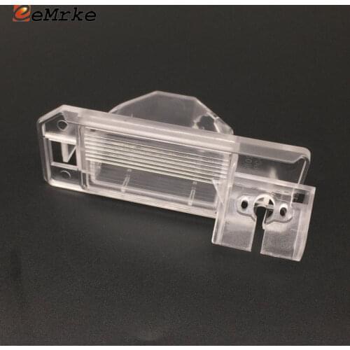 EEMRKE Car Rear View Camera Bracket License Plate Lights Housing Mount for Citroen C4 Aircross (BU) SUV 2011 - 2017