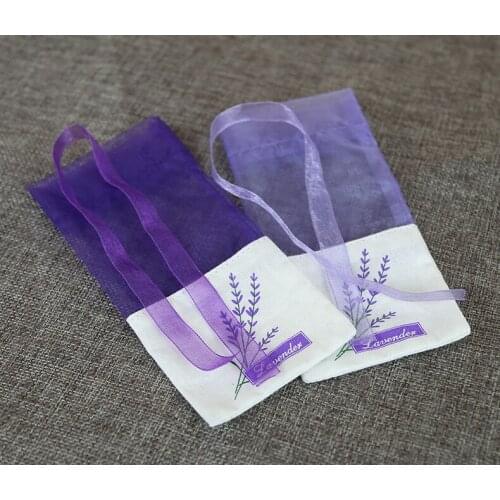 Purple Cotton Organza Lavender Sachet Bag DIY Dried Flower Sweet Bursa Wardrobe Mouldproof Gift Bag 500pcs lin4577
