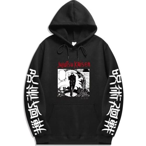 Jujutsu Kaisen New Japanese Anime Hoodies Graphic Hoodie Winter Warm Cartoon Streetwear Harajuku Yuji Itadori Sweatshirts Male